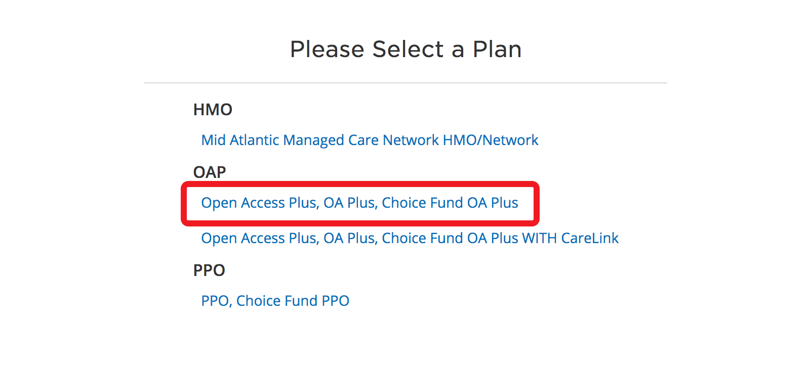 choice fund oa plus cigna