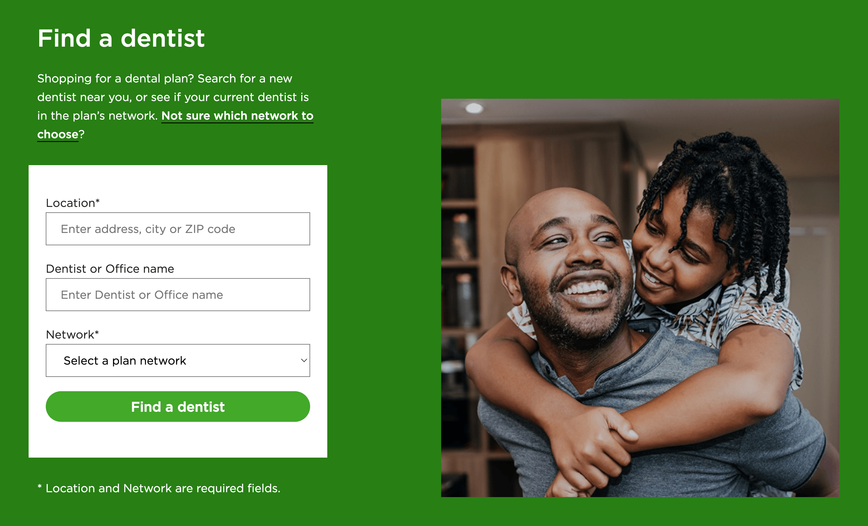 Dental Dental Provider Search Form